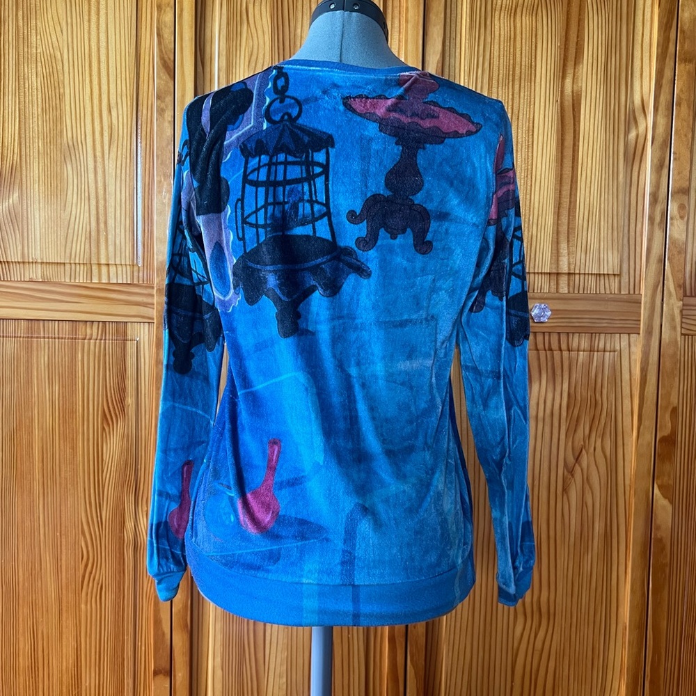 Disney Blue Graphic Long Sleeve Alice In Wonderland - Picture 3 of 8